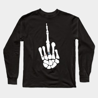 Skeleton flicking off with rings Renee Rapp  - Spotify cover - Everything to Everyone Long Sleeve T-Shirt